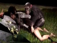หนังโป๊คนกับลิง Animal Sex Monkey สาวดูดควยลิงชิมแปนซี จนลิงต้องจับเย็ดหีท่าหมา